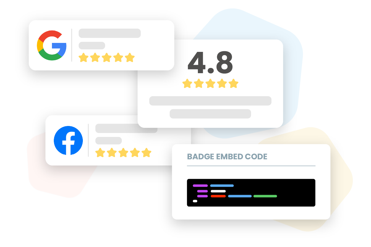 Embed Interactive Badges to Display Your Reviews from Google My Business, Facebook, Tripadvisor and More